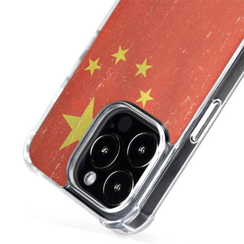 Chinese Flag Distressed iPhone 13 Pro MagSafe Case